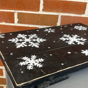 Wooden Snowflake Riser- Display Tray- Table Centerpiece Handcrafted